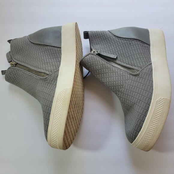 Steve Madden platform knitted sneaker wedge in grey Size 7M - Picture 5 of 12